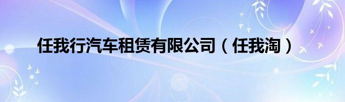 任我行汽车租赁有限公司（任我淘）
