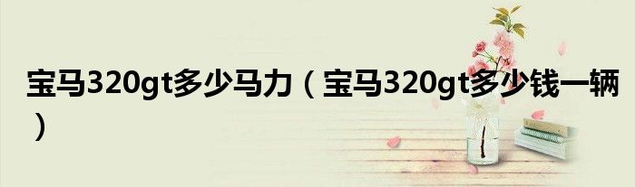 宝马320gt多少马力（宝马320gt多少钱一辆）