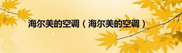 海尔美的空调（海尔美的空调）