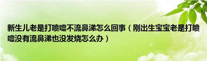 新生儿老是打喷嚏不流鼻涕怎么回事（刚出生宝宝老是打喷嚏没有流鼻涕也没发烧怎么办）
