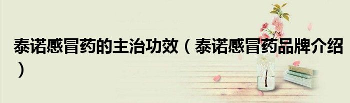 泰诺感冒药的主治功效（泰诺感冒药品牌介绍）